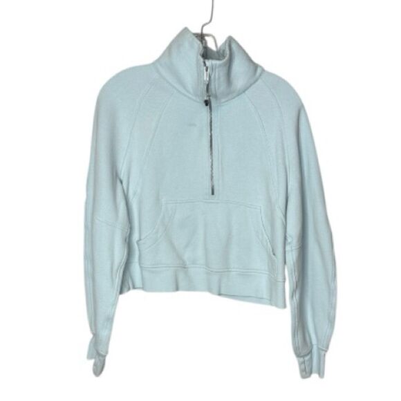Lululemon Scuba Oversized Funnel Neck Half Zip In Powder Blue. Size XS/S. - Picture 5 of 10